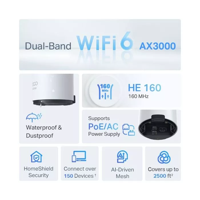 TP-Link Deco X50-Outdoor AX3000 Mesh WiFi 6 Unit | GigaParts.com