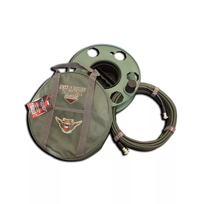 M&P StealthFlex 7, PL-259, 50ft Green Coax Cable with Reel and