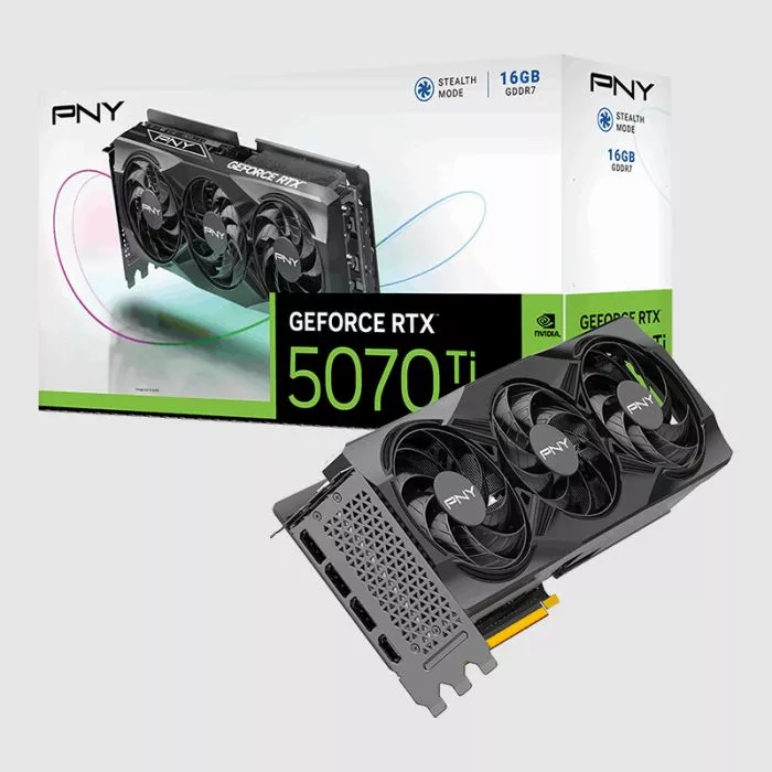 PNY GeForce RTX 5070 Ti 16GB GPU - Triple Fan Cooling | GigaParts.com