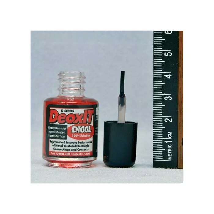 CAIG DeoxIT D100L Electric Cleaner Jar and Brush Applicator