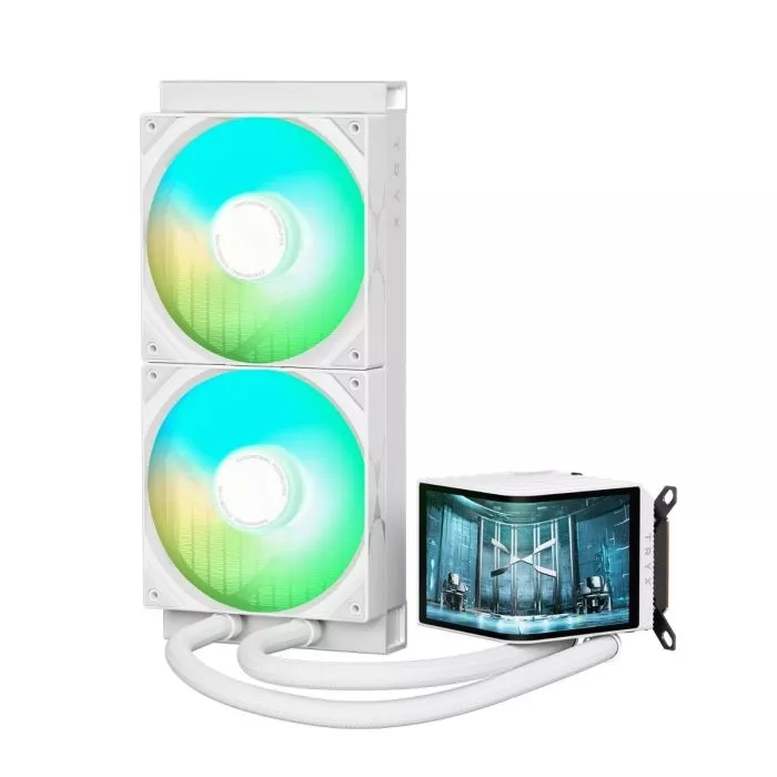 テラリウム Tryx Panorama ARGB 280mm AIO CPU Cooler - White Design | GigaParts.com