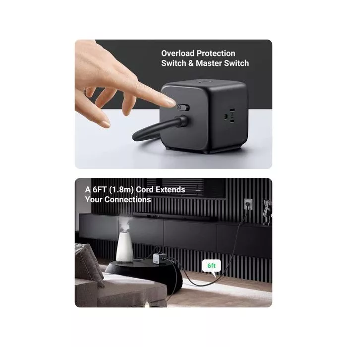 UGREEN 65W Charging Station, 7-in-1 USB C Power Strip with