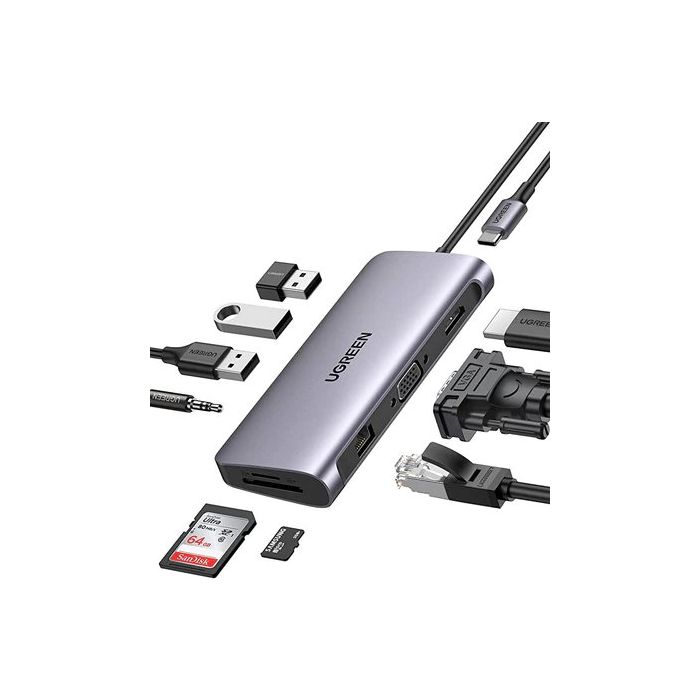 UGREEN 80133 USB C 10-in-1 Multiport Adapter UGREEN 80133 USB C 10-in-1 Multiport Adapter
