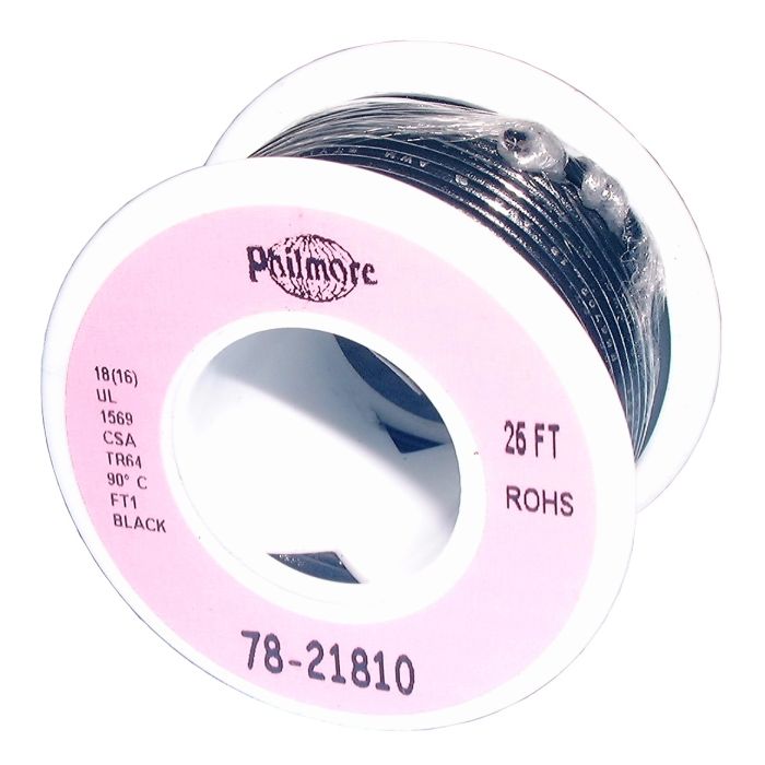 Philmore 7821810 25ft Spool 18 AWG Stranded Tinned Copper HookUp Wire