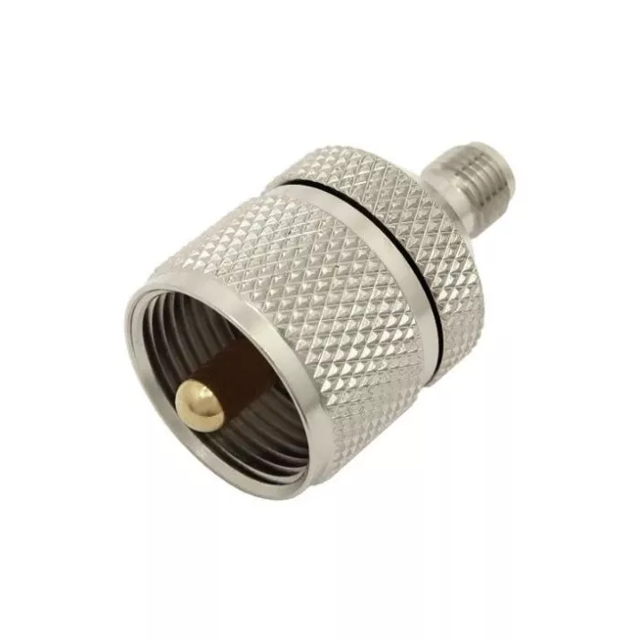 2 Adattatori RP-SMA Femmina A UHF Maschio, Connettori Dritti 50 Ohm Placcati Nichel Per Antenne E Radio