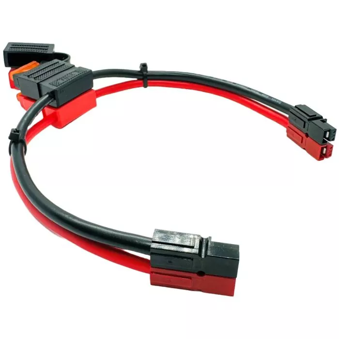 Pair Of 10AWG Or 12AWG Solar Extension Cables With In-Line Fuse – 1000V, 15A, UL Listed
