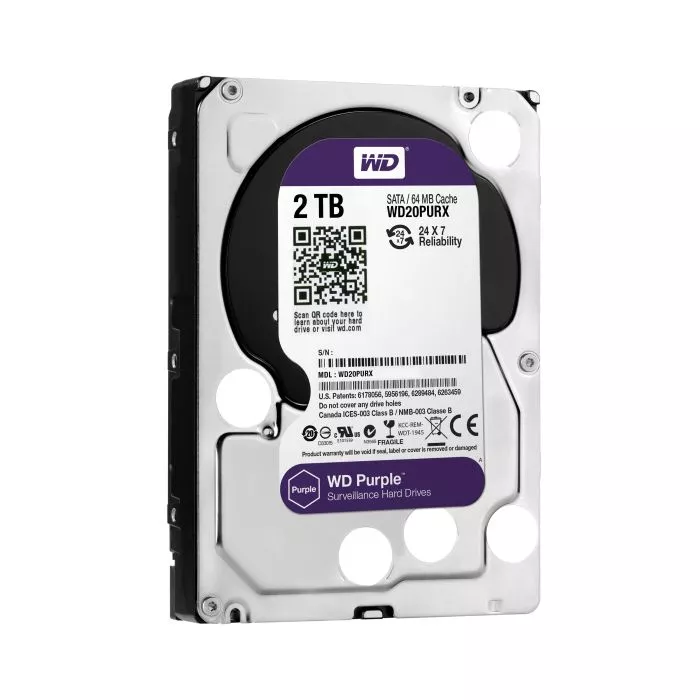 Western Digital WD Purple 2TB Surveillance HDD - Reliable 24/7