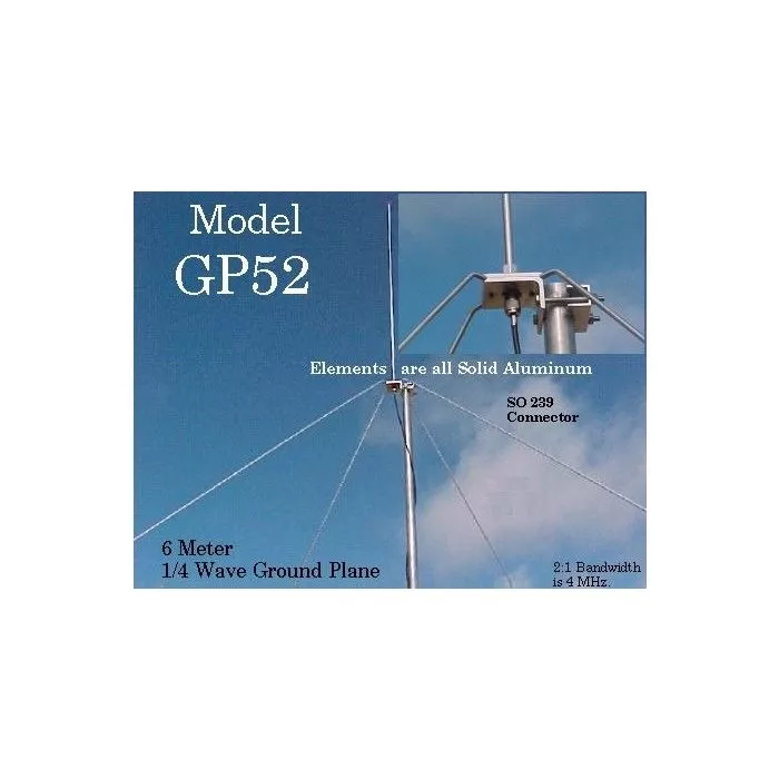 Arrow Antennas GP52 - 6M Solid Aluminum Ground Plane | GigaParts.com