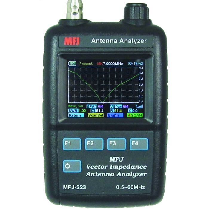 MFJ Color Graphic VNA Antenna Analyzer, 1-60 Mhz - MFJ-223