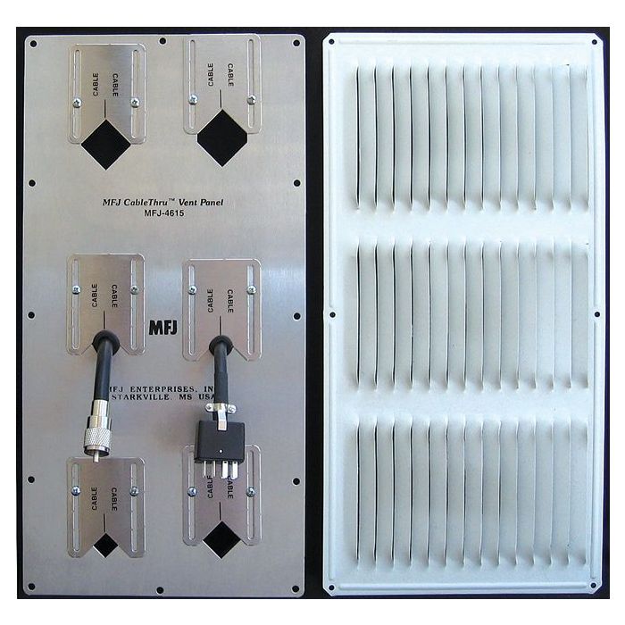 MFJ-4616 Air Vent Feed-thru Plate - 6 holes MFJ-4616 Air Vent Feed-thru Plate - 6 holes