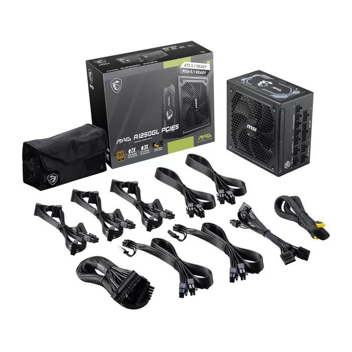新品 MSI MAG A1250GL PCIE5 1250W 80+Gold Amazon.com: MSI MAG A1250GL PCIE5, Fully Modular Compact Gaming
