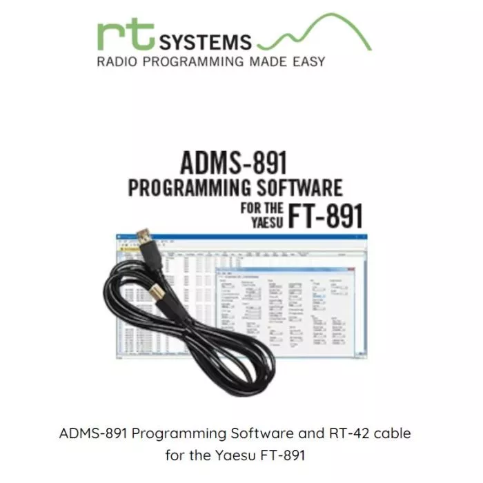 ADMS-891 Programming Software & RT-42 Cable for FT-891 | GigaParts.com