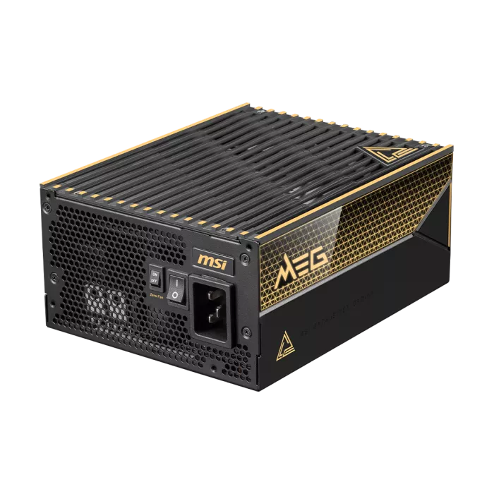 MSI MEG Ai1600T PCIE5 1600W ATX電源 PSU MSI MEG Ai1600T PCIE5 Power Supply - 1600W, 80 PLUS Titanium