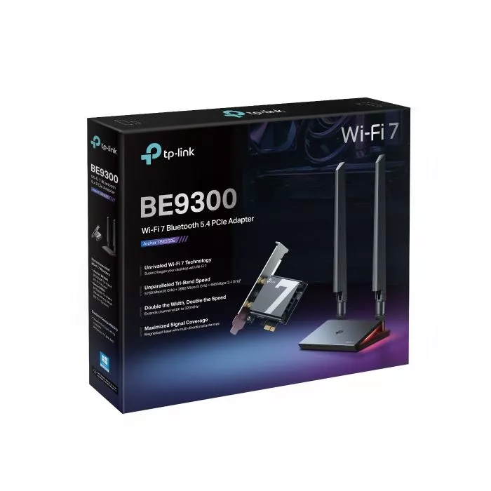 tp-link BE9300 wifi7 Bluetooth 5.4 アダプター TP-Link BE9300 Wi-Fi 7 PCIe Adapter - Archer TBE550E | GigaParts.com