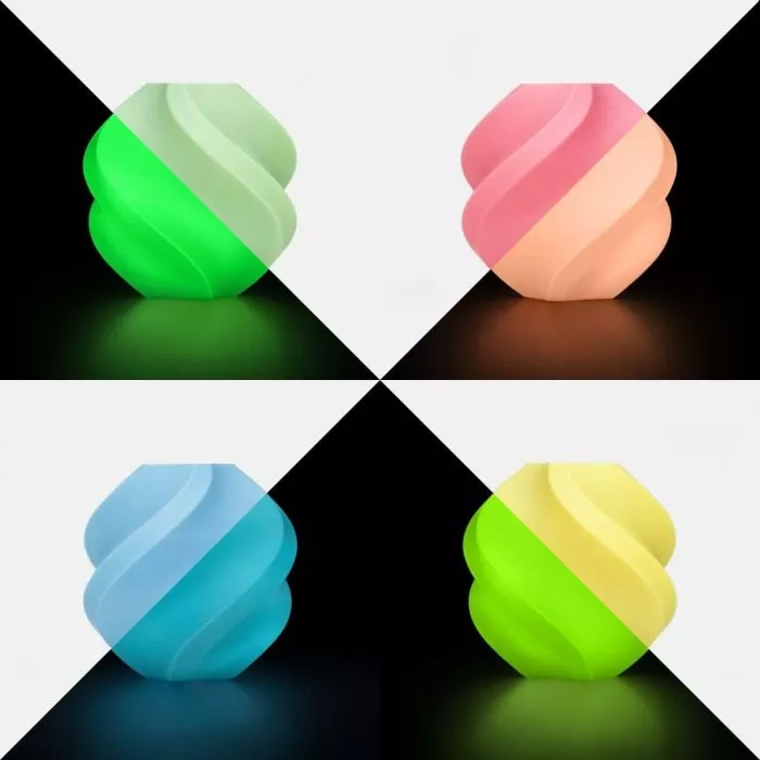 Bambu Lab PLA Glow 3D Printer Filament - Glow in the Dark