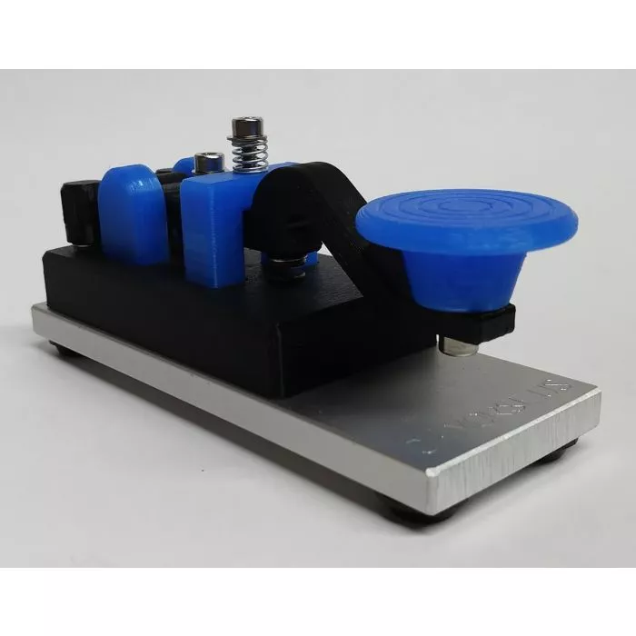 CW Morse Blue Mini Bullseye Camel Key - Perfect for Radio