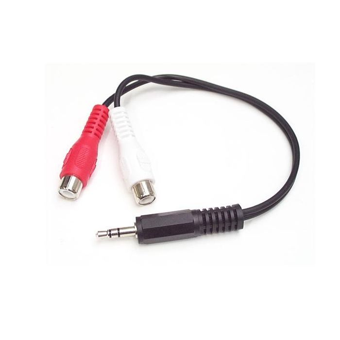 3.5mm Mono Male To RCA Female Adapter – Universal Audio Converter Plug (AUX)