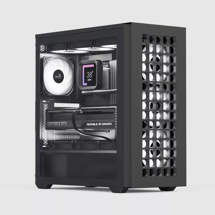 AeroCool PCS B PCケース ブラック Split Tempered Glass - AeroCool