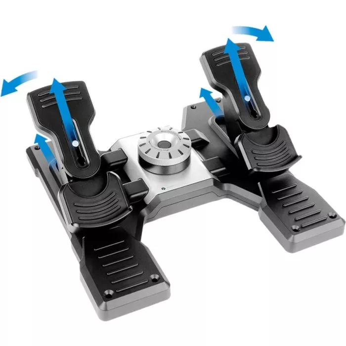 Saitek Flight Rudder Pedals - Pro Simulation with Toe Brake