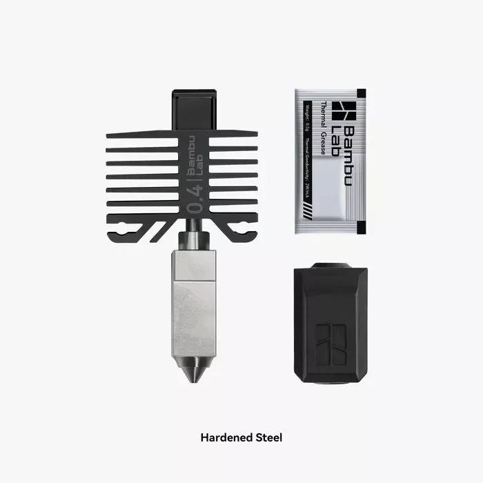 Bambu Lab FAH001 Hotend Assembly with Steel Nozzle - X1C