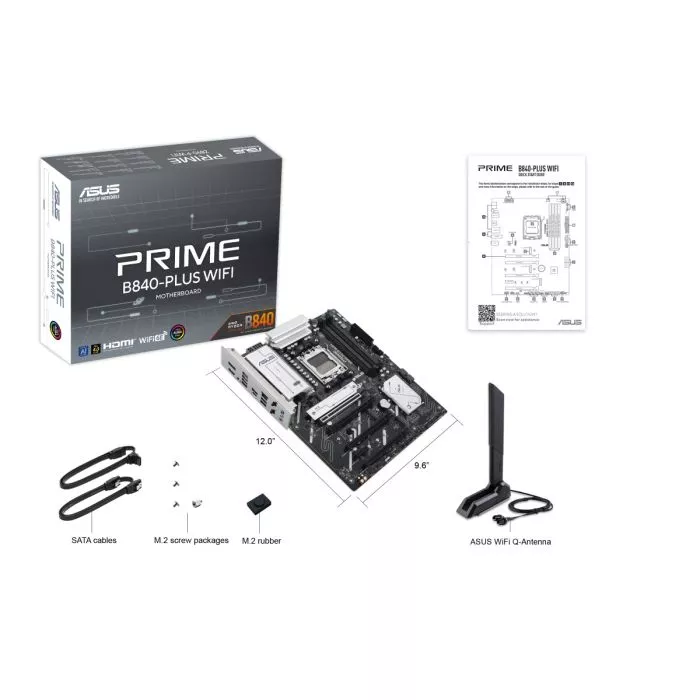 ASUS PRIME B840-PLUS WIFI - DDR5 AM5 ATX Motherboard | GigaParts.com