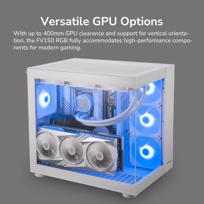 Cougar FV150 RGB White Mid-Tower Chassis - Sleek Design