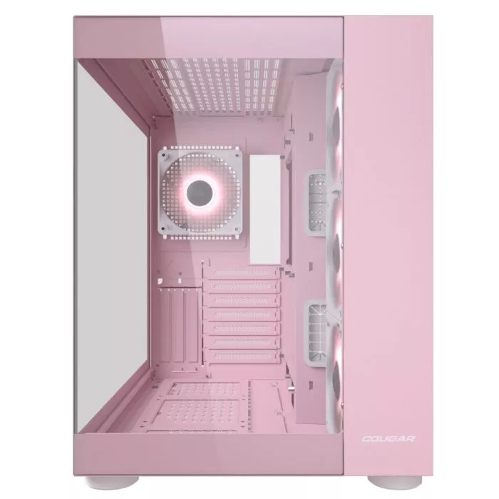 新品未開封品 COUGAR FV150 RGB ピンク Cougar FV150 RGB Pink Mid-Tower PC Chassis GigaParts.com