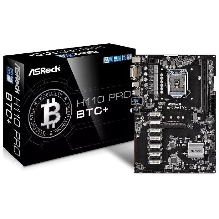 [YUU] H110 Pro BTC+  ＋ライザーカード13セット ASRock H110 PRO BTC+ 13 GPU Mining Motherboard | GigaParts.com