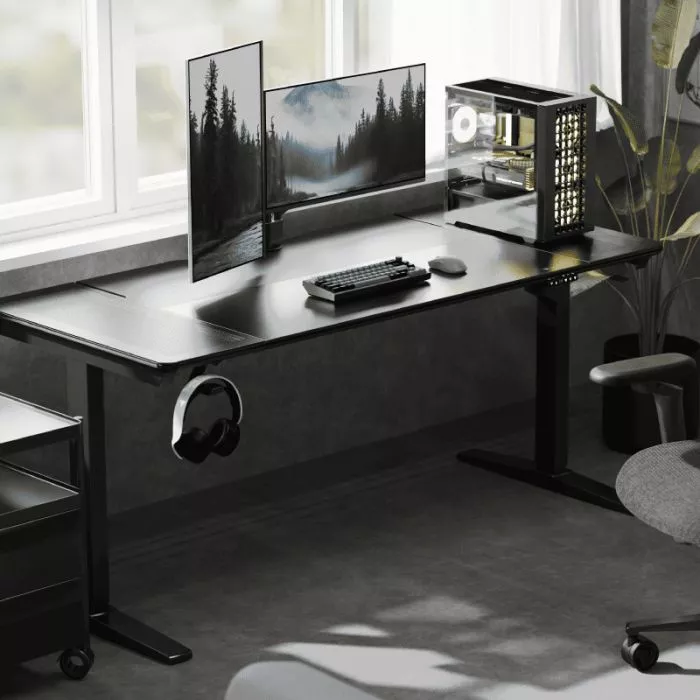 ThunderX3 Lab-X Ergonomic Standing Desk - Black Gaming Desk