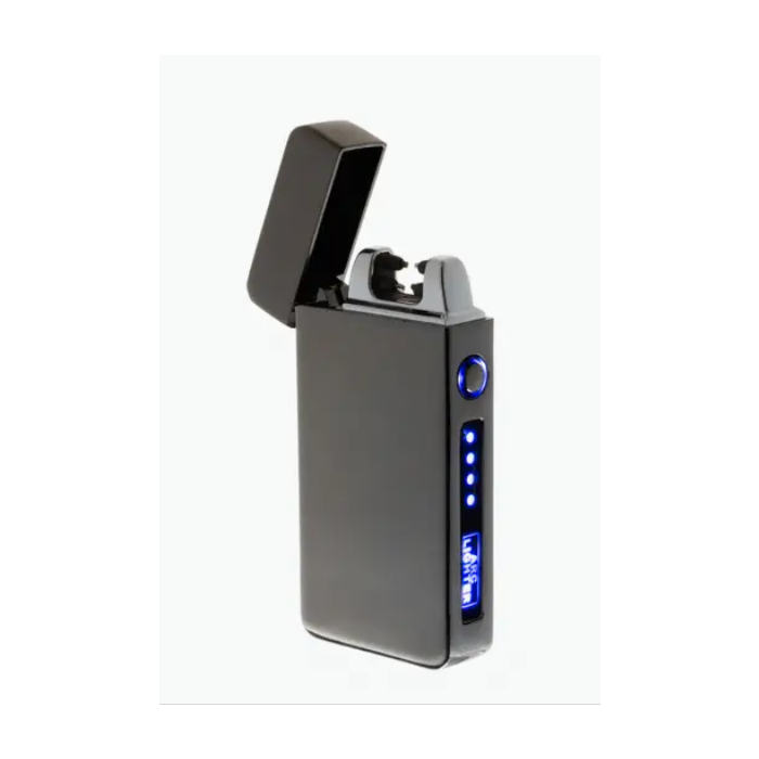 Spring Topper Lighter Flameless Flip Top Lighter Black | GigaParts.com