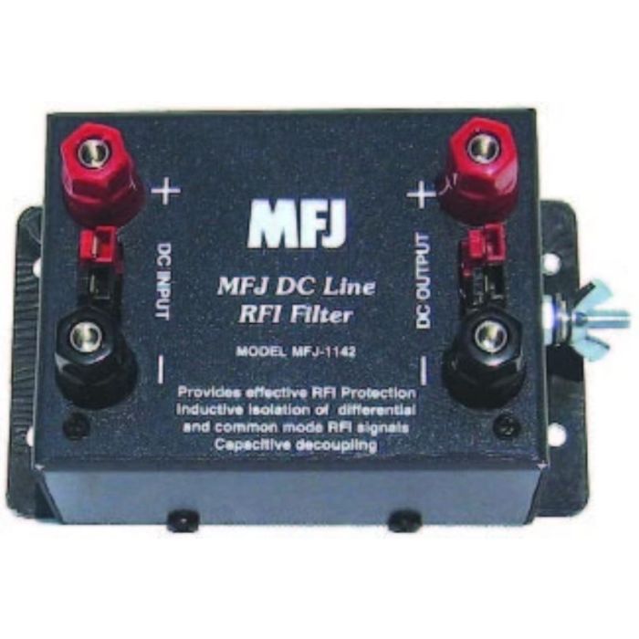 MFJ-1142 DC Line RFI Filter with PowerPoles and Binding Posts