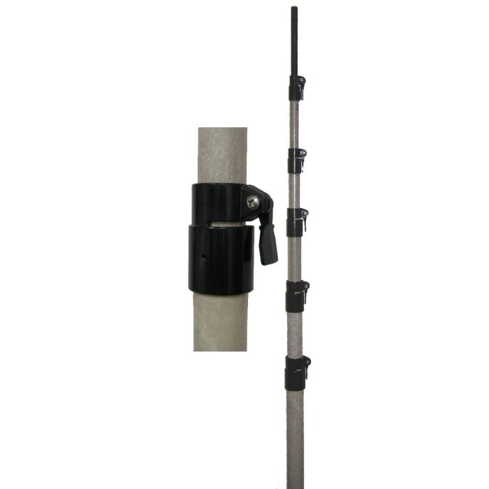 Fiberglass Pole,38Ft,7 6Ft Sec,1"-2-1/2",W/Q Clamp - MFJ-1906HD