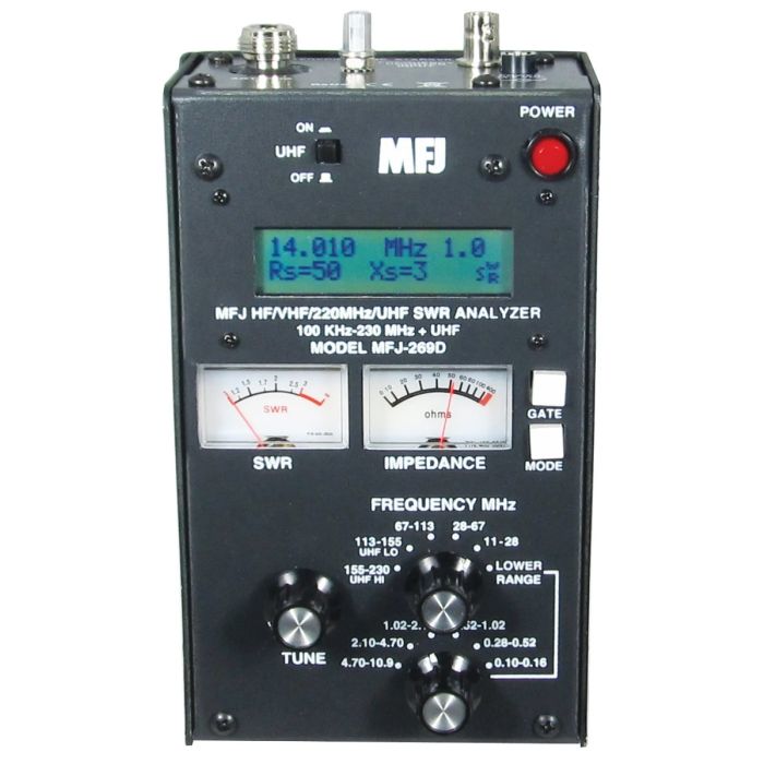 MFJ Antenna SWR Analyzer - N Connector w/SO-239 Adapter -  MFJ-269D