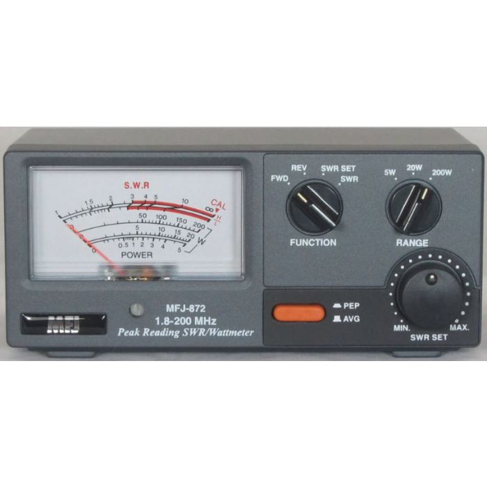 MFJ-872 HF/6m/2m Grandmaster SWR Meter 18-200Mhz 5/20/200W
MFJ-872 HF/6m/2m Grandmaster SWR Meter 18-200Mhz 5/20/200W