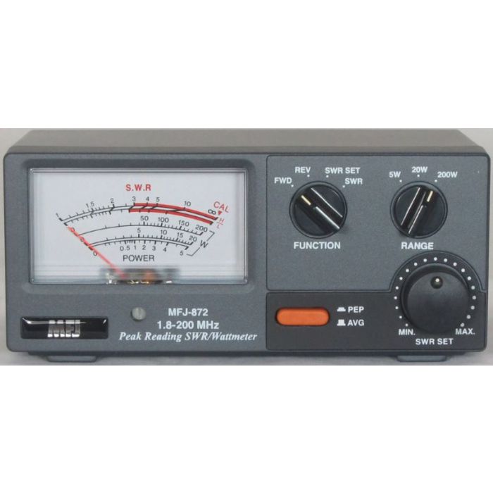 MFJ-872 HF/6m/2m Grandmaster SWR Meter 18-200Mhz 5/20/200W
