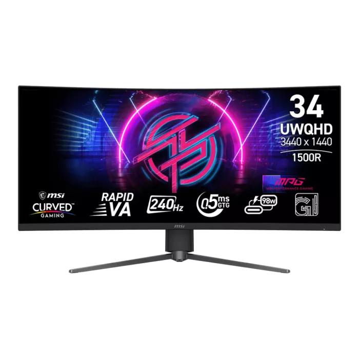 MSI MPG 346CQRF X24 34in Class UWQHD Curved Screen Gaming LCD
