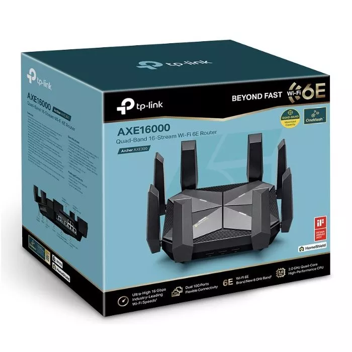 TP-Link Archer AXE300 AXE16000 Wi-Fi 6E Router with 10G Ports