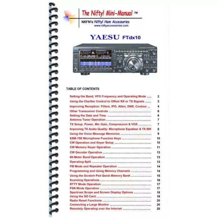 Yaesu FTdx10 Mini-Manual | Essential Guide for Ham Radio Users