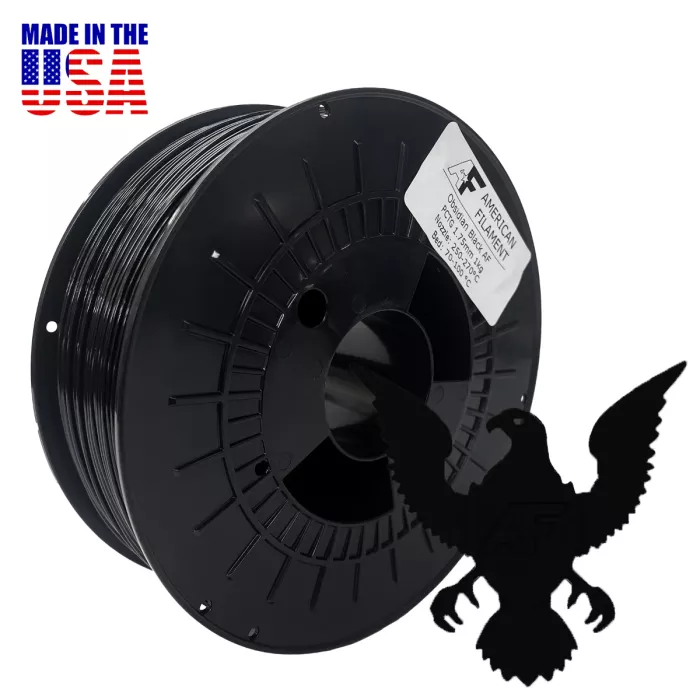 American Filament PCTG 1.75mm 1kg Spool - Obsidian Black