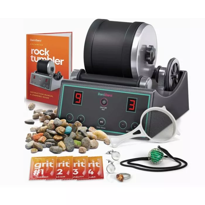 Dan&Darci Advanced Rock Tumbler - Transform Rocks into Gems