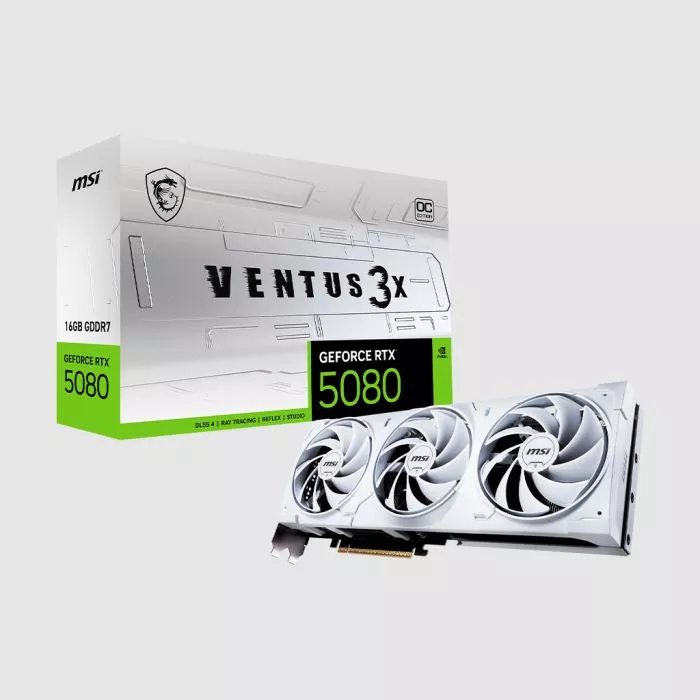 MSI GeForce RTX 5080 16G VENTUS 3X OC WHITE Graphics Card
