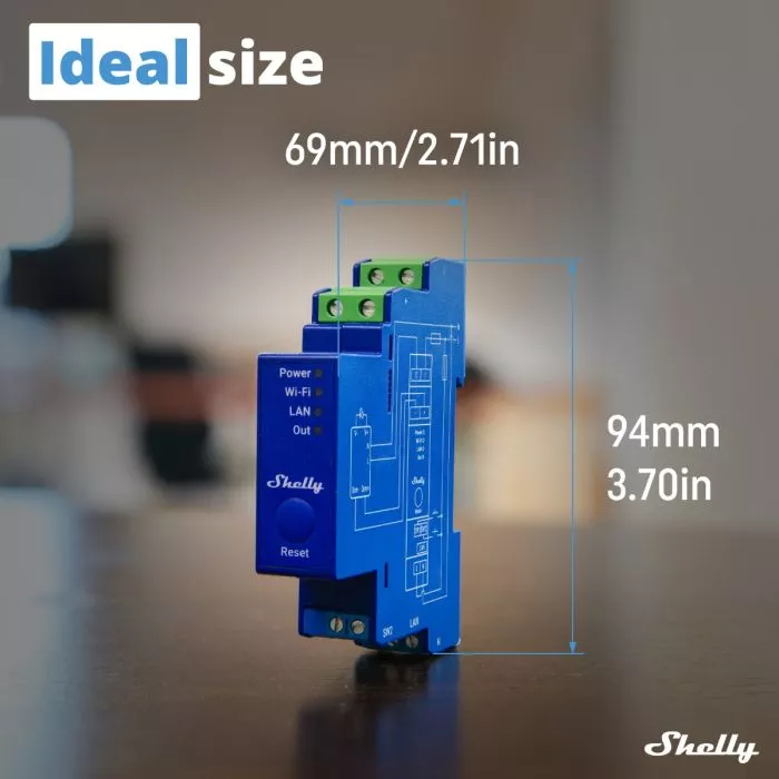 Shelly Pro Dimmer 0/1-10V PM - Smart Lighting Control | GigaParts.com
