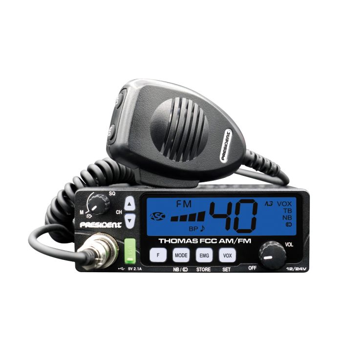 President Electronics Thomas FCC AM/FM CB Radio - TXUS093 President Electronics Thomas FCC AM/FM CB Radio - TXUS093