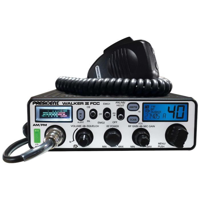 President Electronics Walker III FCC AM/FM CB Radio - TXUS200-1 President Electronics Walker III FCC AM/FM CB Radio - TXUS200-1