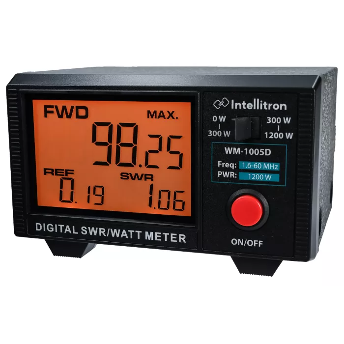 Intellitron WM-1005D Digital SWR and Watt Meter 1.6-60 MHz 300mW