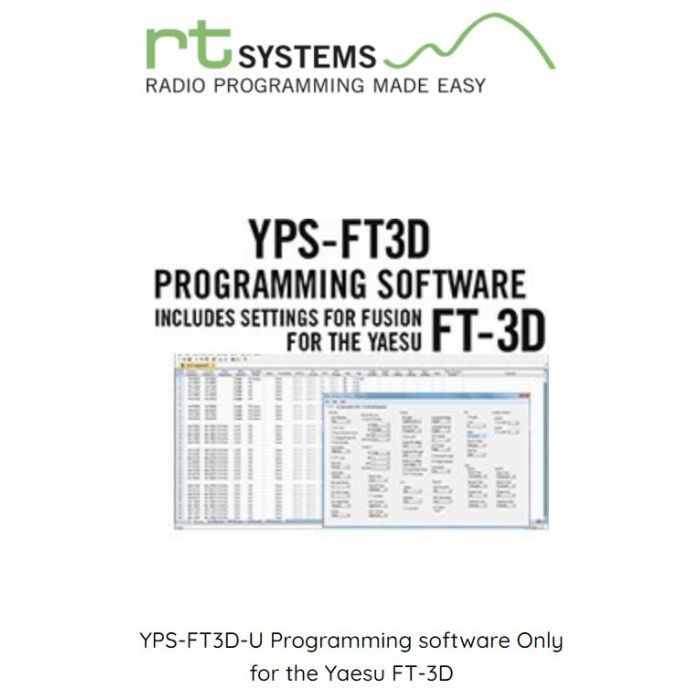 YPS-FT3D Programming Software Only for the Yaesu FT-3D YPS-FT3D Programming Software Only for the Yaesu FT-3D