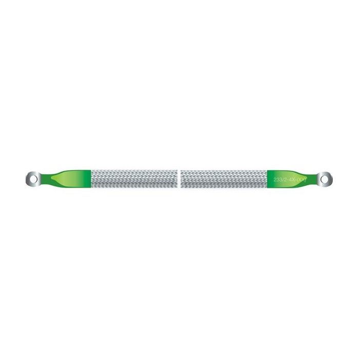 ABR 3ft 1/2in Flat TC Ground Braid with #10 Stud Ring Terminal - 233/2-4X-3