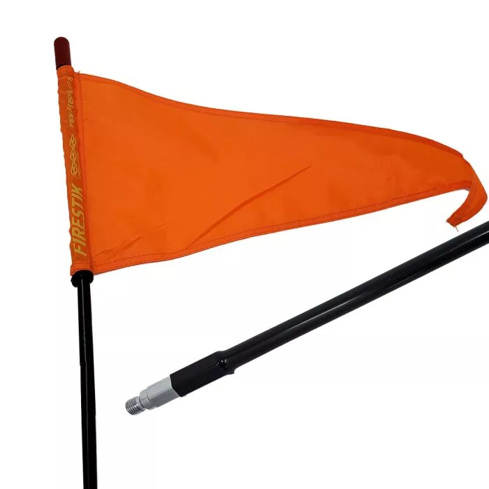 Firestik SR2 Flagstik 2ft Black w/Orange Safety Flag | GigaParts.com