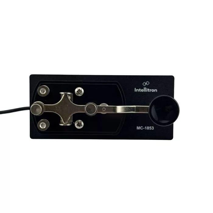 Intellitron MC-1853 Morse Code Telegraph Key on Solid Steel Plate