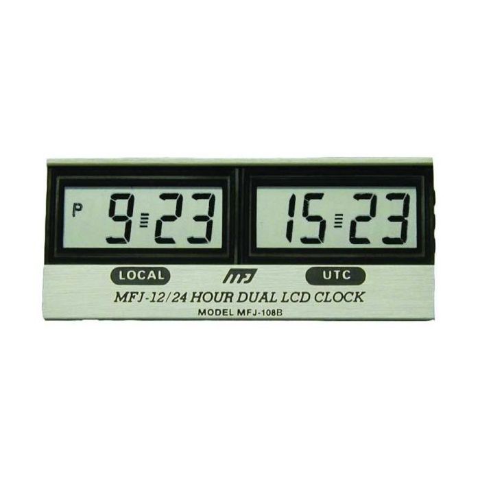 MFJ Dual 12/24 Hour LCD Clock MFJ-108B MFJ Dual 12/24 Hour LCD Clock MFJ-108B
